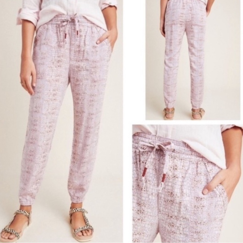 Anthropologie Orana Snakeskin Print Harem Jogger Pants small